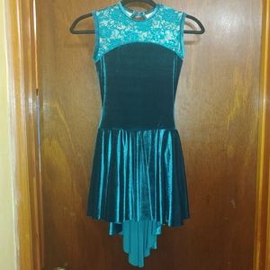 Green Velvet Sequin Dress